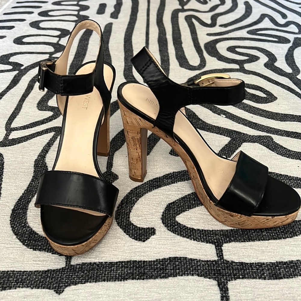 Nine West Black Platform Heels